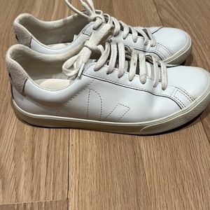Veja White Esplar Leather Sneakers